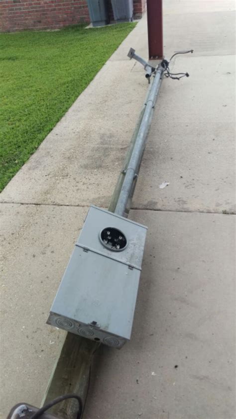 electric pole with meter box|temporary electric pole for sale.